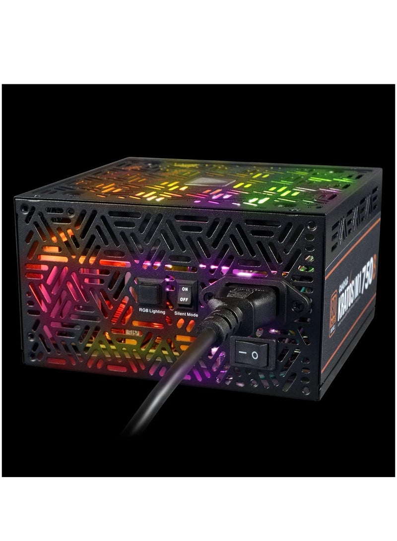 GAMDIAS Kratos M1-750B RGB 750 WATT 80 Plus Bronze Black Power Supply