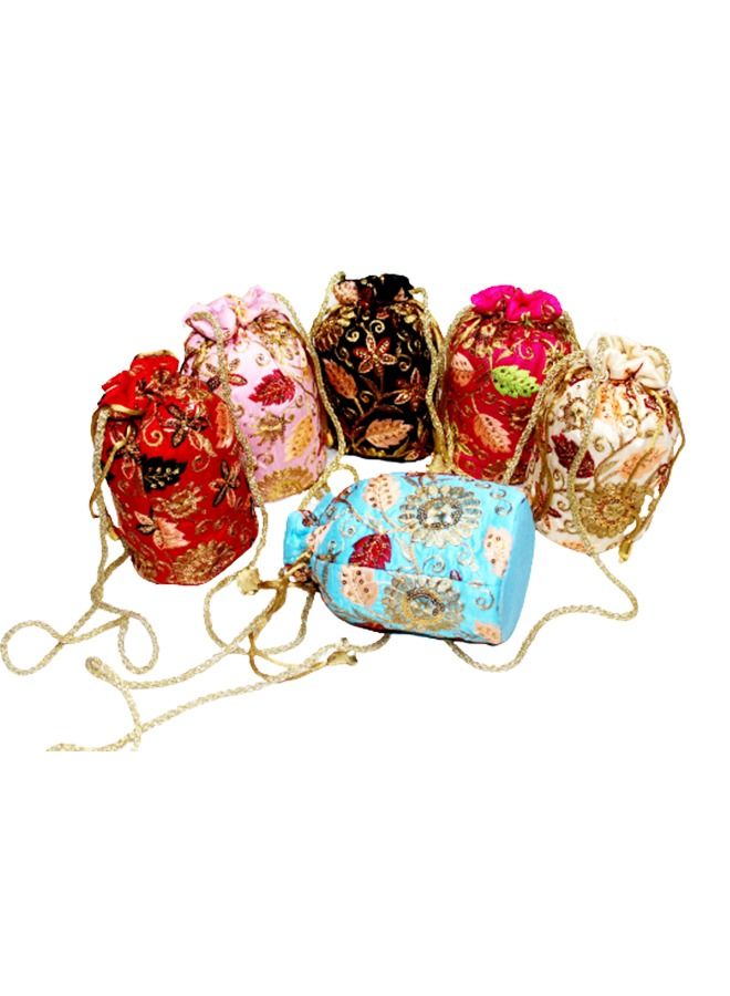 Madhoor حقيبة بوتلي عرقية مطرزة بتصميم زجاجة بألوان متنوعة قطعة واحدة - Image 1