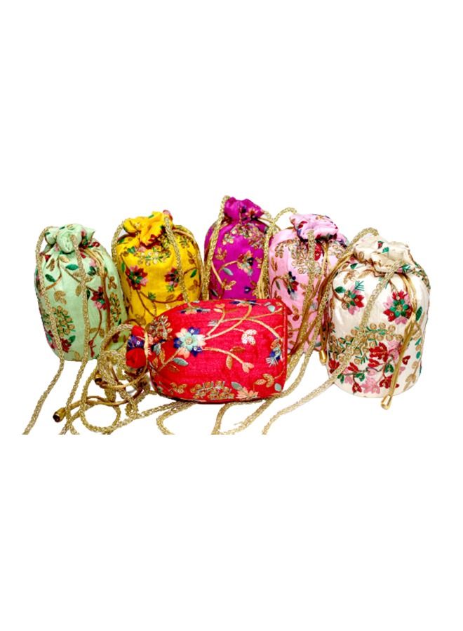 Madhoor حقيبة بوتلي عرقية مطرزة بتصميم زجاجة بألوان متنوعة قطعة واحدة - Image 3