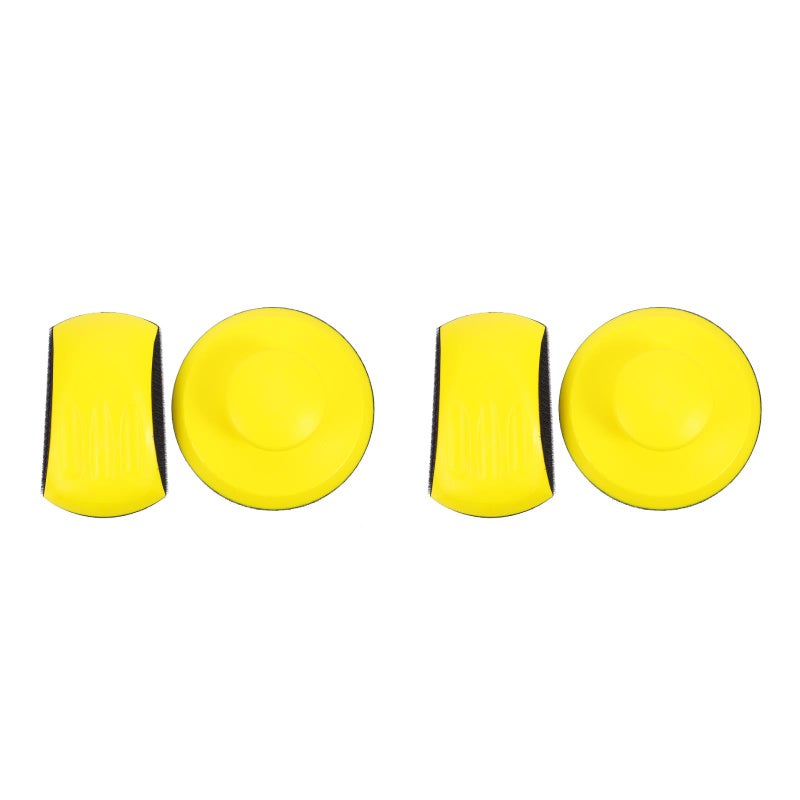 4 pcs PU Foams Yellow Manual Grinding Disc Hand Rest Self-adhesive Disc - Image 1