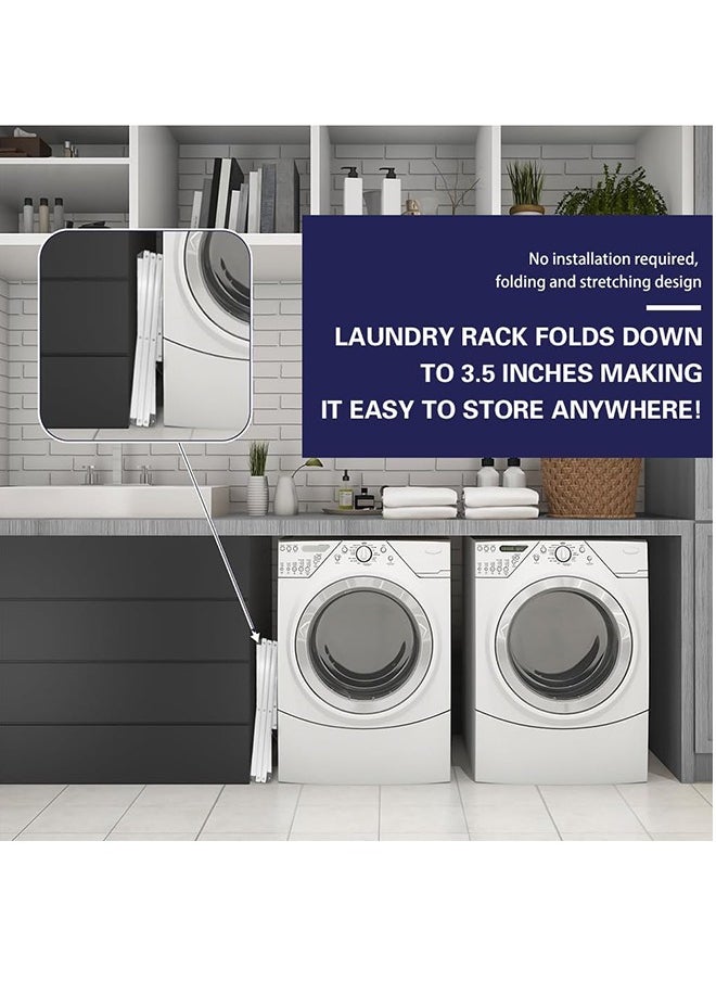 Clothes Drying Stand, 3 Tier Expandable and Foldable Clothes Drying Stand, X-Shaped Design(White)