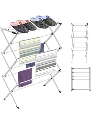 Clothes Drying Stand, 3 Tier Expandable and Foldable Clothes Drying Stand, X-Shaped Design(White) - pzsku/ZCC2B6B58BB87F579B3B3Z/45/_/1720168424/d8ac2e3e-8354-47ab-9055-1960de5c7dbe