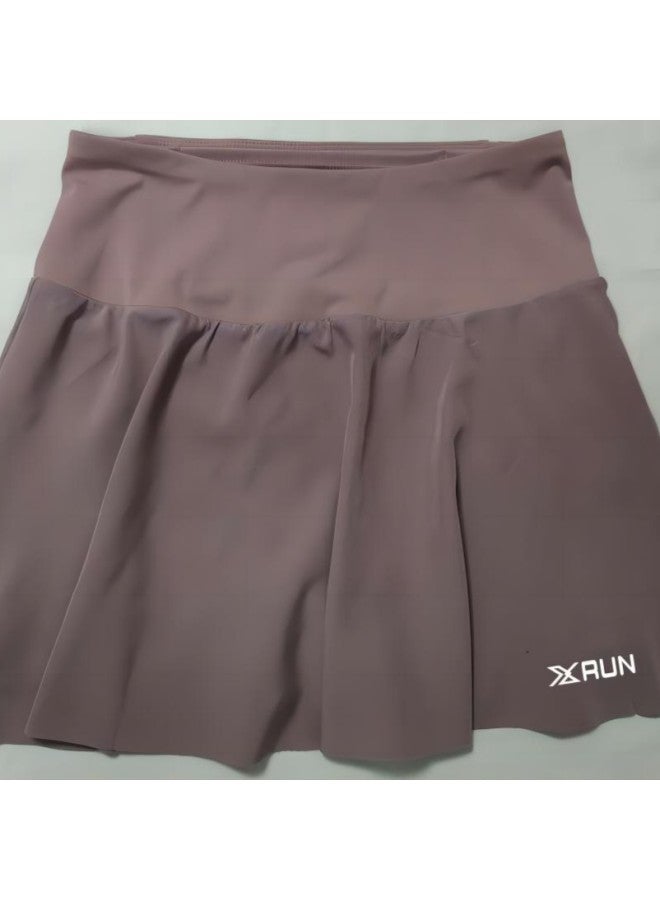 Running Sports Short Skirt For Women, Elastic Anti-exposure High-waisted Zipper Pocket Fitness Quick-dry Training Yoga Skirt Pants Slim Fit