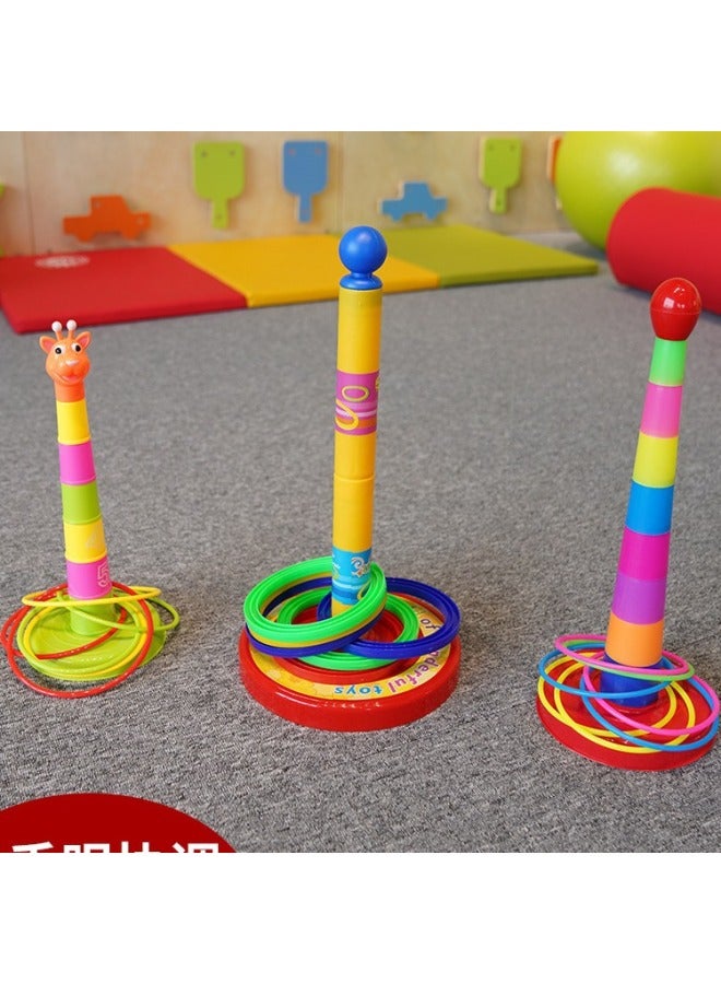 Elephant Ring Kindergarten Children's Outdoor Toy Equipment Ring Sensory Training Equipment Game Ring Household Ring-Color:Macaron Blue Elephant Ring 1+4 Rings