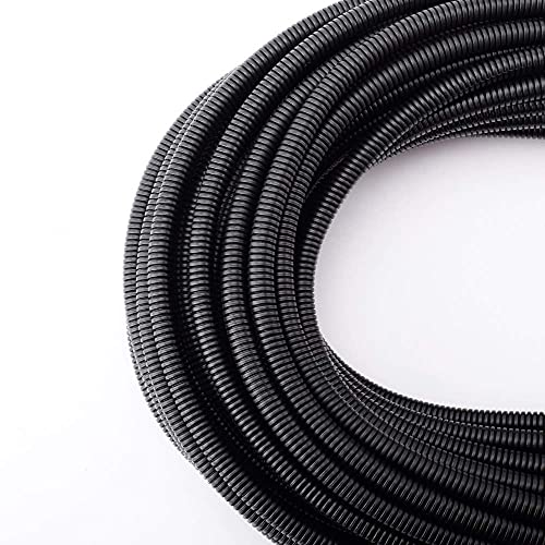 ZhiYo 50 FT 1/4” Wire Loom Split Tubing Auto Wire Conduit Flexible Cover | High Temperature Heat Resistant -40F to 257F | Plastic Cover for Electrical Wires & Cables - Image 4