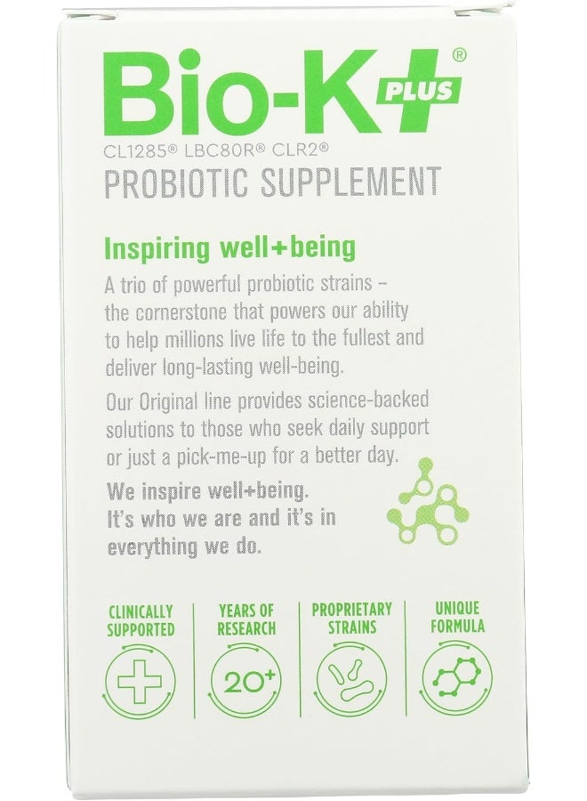 Bio-K Plus كبسولات مكمل البروبيوتيك دايلي كير بلس للرجال والنساء البالغين، 50 مليار بكتيريا نشطة، تعزز صحة الجهاز المناعي - نباتي وخالي من الغلوتين بإطلاق مؤجل، 30 كبسولة/علبة - Image 2