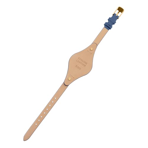 SANDEIN Watch Band Compatible with Fossil Women 8mm Soft Leather Replacement Wrist Strap for Fossil ES3077 ES3148 ES3262 and ES4119 ES4176 Series Watch Straps Dark Blue Golden Buckle - Image 3