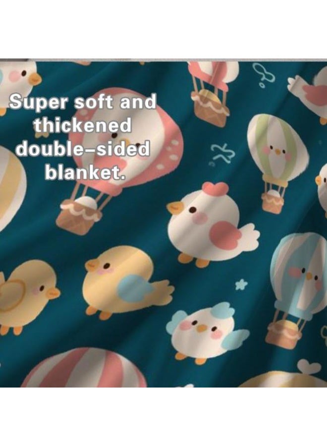 عام بطانية رقيقة من الفانيلا الكرتونية للأطفال أو الطلاب (دافئة ومريحة ومناسبة للنوم والألعاب) 100 سم * 150 سم - 342 - Image 1