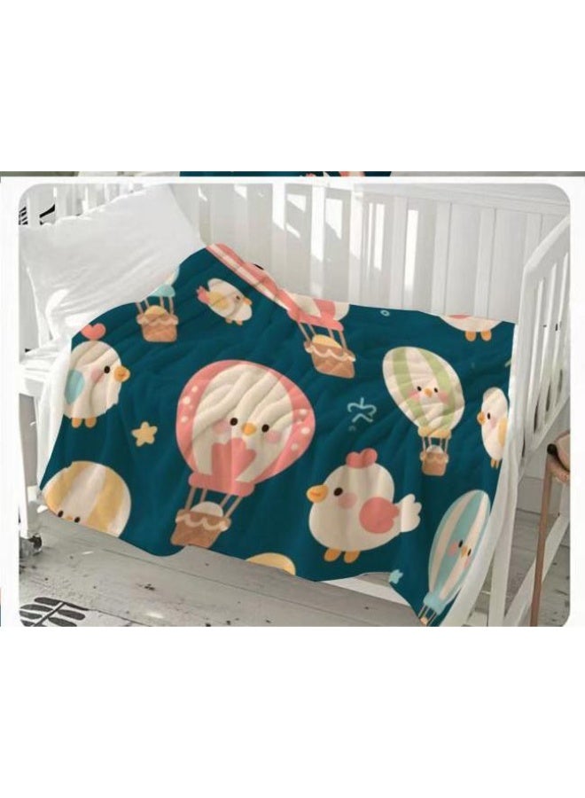 عام بطانية رقيقة من الفانيلا الكرتونية للأطفال أو الطلاب (دافئة ومريحة ومناسبة للنوم والألعاب) 100 سم * 150 سم - 342 - Image 3