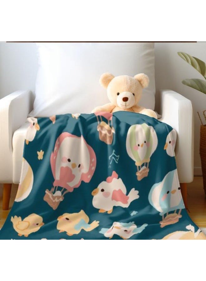 عام بطانية رقيقة من الفانيلا الكرتونية للأطفال أو الطلاب (دافئة ومريحة ومناسبة للنوم والألعاب) 100 سم * 150 سم - 342 - Image 5