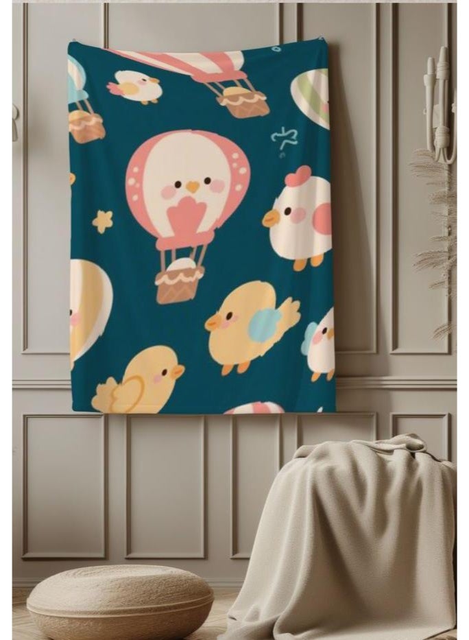 عام بطانية رقيقة من الفانيلا الكرتونية للأطفال أو الطلاب (دافئة ومريحة ومناسبة للنوم والألعاب) 100 سم * 150 سم - 342 - Image 4