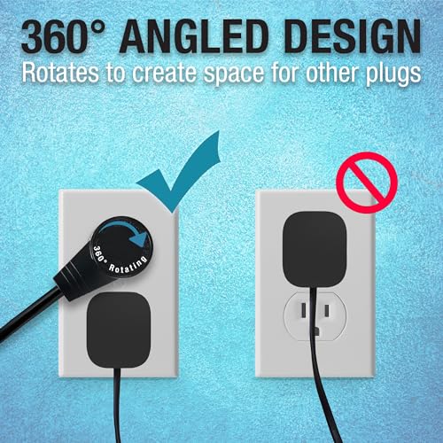 Ziotek ZT1212597 Black 360-Degree Rotating 18-Inch Power Strip Liberator, 3-Pack - Image 3