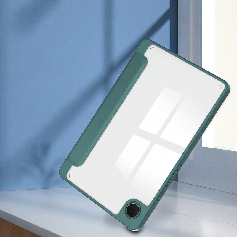 8.7-Inch Tablet Case Tri-Fold Stand Smart Auto Wake/Sleep Function - Magnetic Secure Closure Full Protection Cover for Samsung Galaxy Tab A9 (SM-X110 SM-X115) Dark Green - Image 4