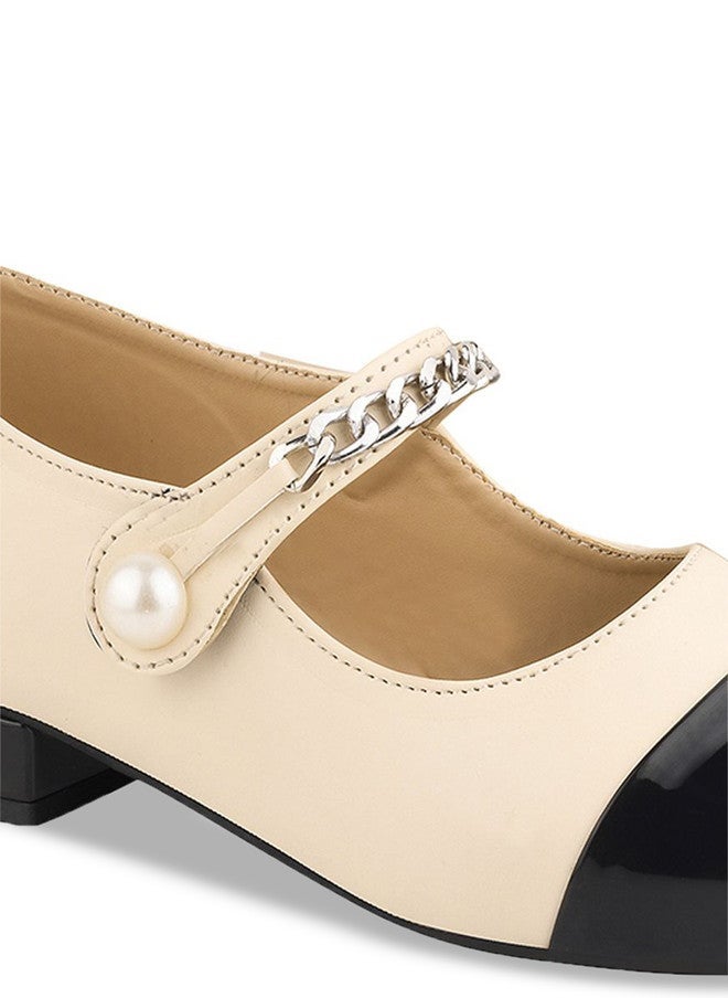 Shoetopia Girls Colourblocked Block Mary Janes Heels - Image 5