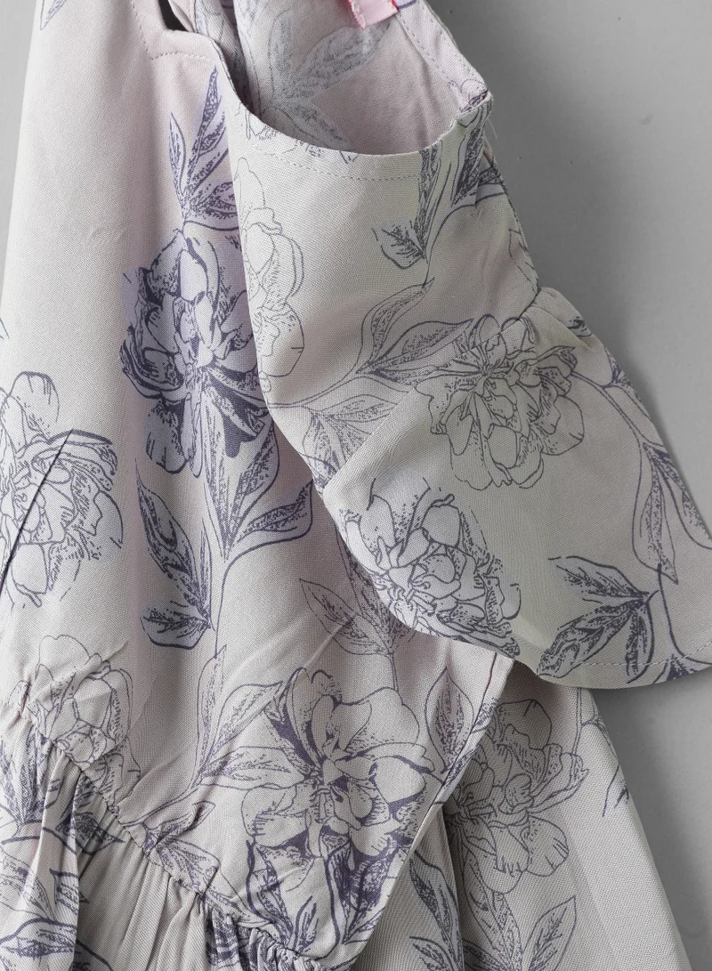 Jelliene Girls Woven Viscose Floral Dress