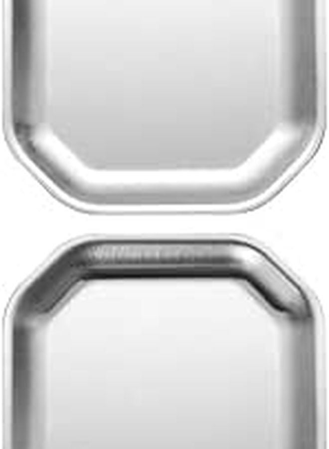Octagonal Stainless Steel Appetizer Plates 12cm 2pcs For Side Dishes Pickles Korean Style - Image 1