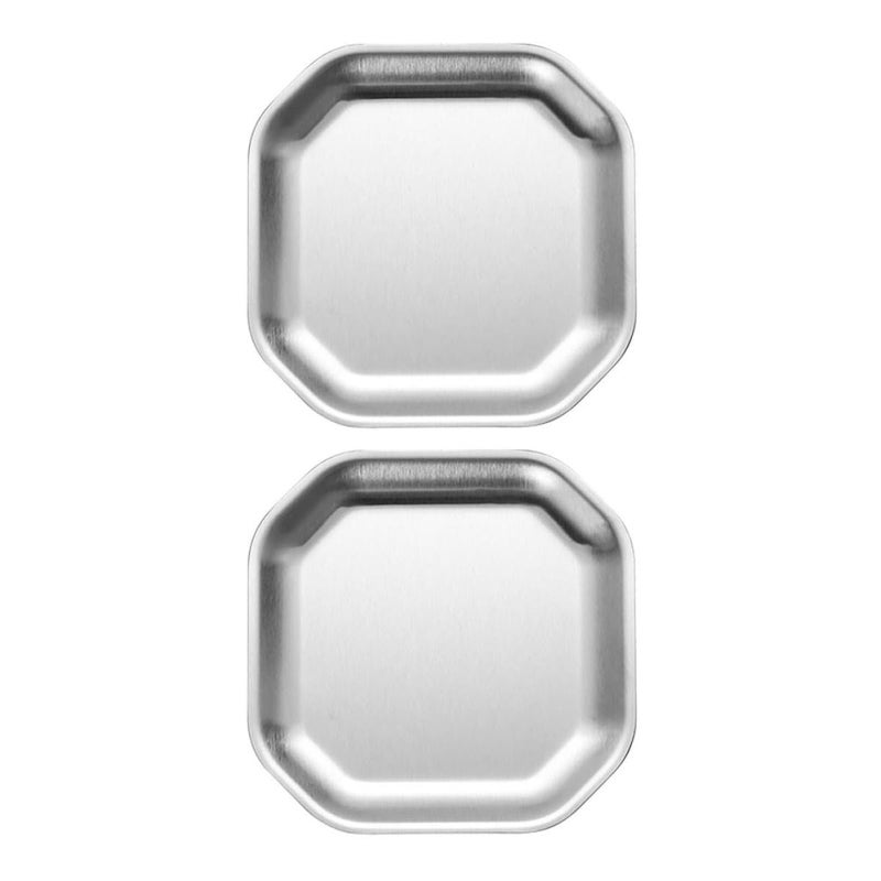Octagonal Stainless Steel Appetizer Plates 12cm 2pcs For Side Dishes Pickles Korean Style - Image 2