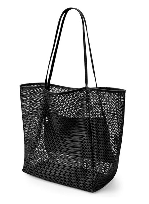 حقيبة حمل منسوجة، حقيبة يد نسائية منسوجة، حقيبة معصم بسعة كبيرة، مناسبة للعمل والتسوق والسفر يوميًا