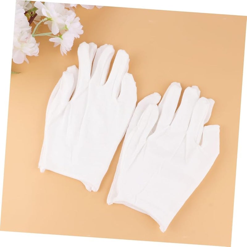 Cotton Work Gloves For Women 12 Pairs Medium Thick Protective Stretchy Gardening Cleaning - Image 3