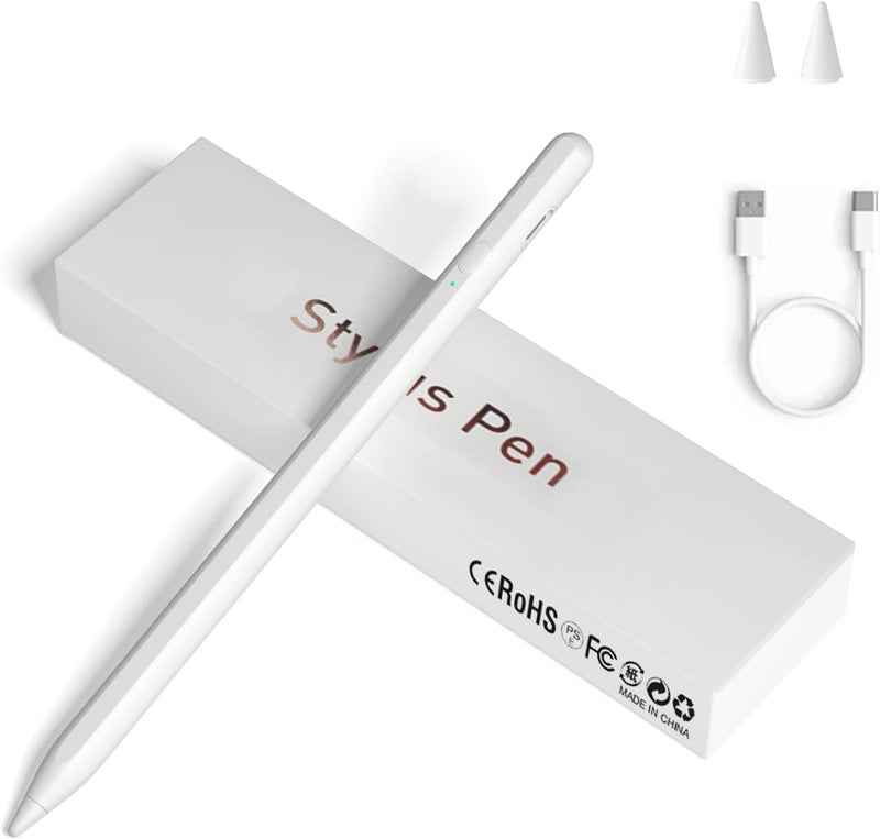 JXYHMY Stylus Pens for Touch Screens, Universal Fine Point iPad Pencil with Magnetic Adsorption Compatible with iPhone/iPad/Samsung/Android/Tablet & Other Touch Screens (White) - Image 1
