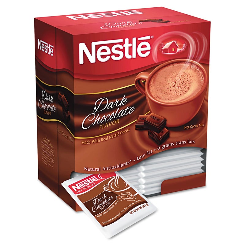 Nestle NestlÃƒ© Hot Cocoa Mix, Dark Chocolate, 0.71 Oz, 50/box - Image 1