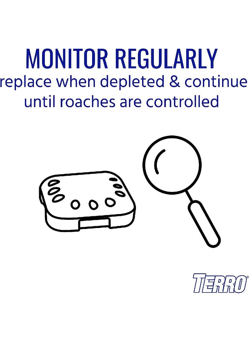 Terro Roach Bait 6-Pack: Fast-Acting Pest Control Solution for Roaches, highly effective on roaches, Insect Activity