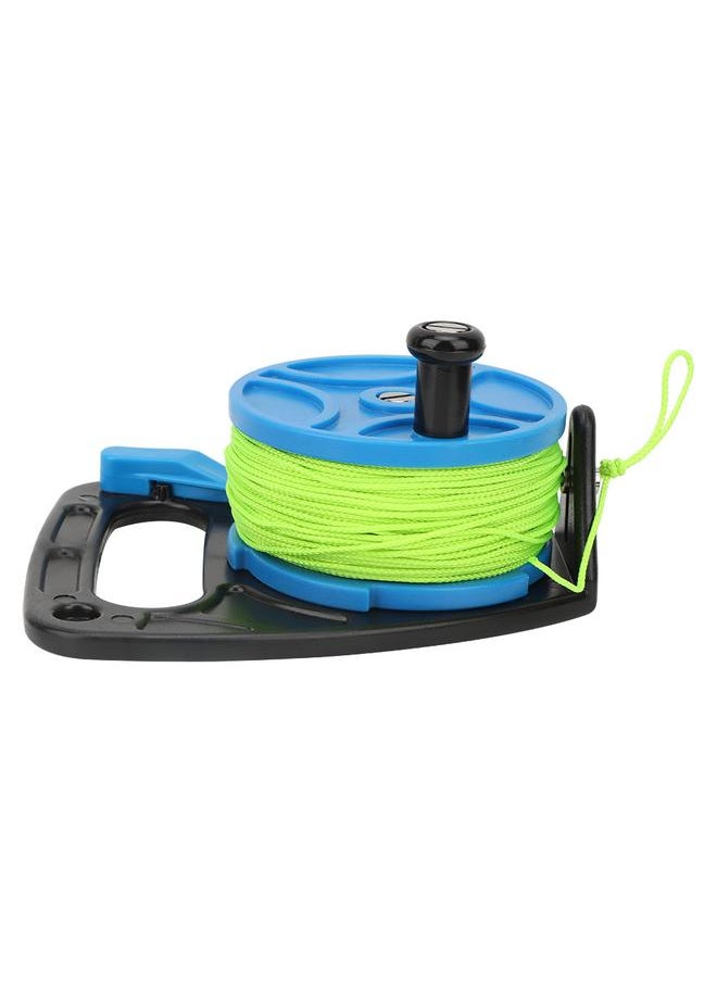 83m Plastic Spool Reel Cave Line Wheel with Thumb Stopper for Diving Snorkeling(blue)
