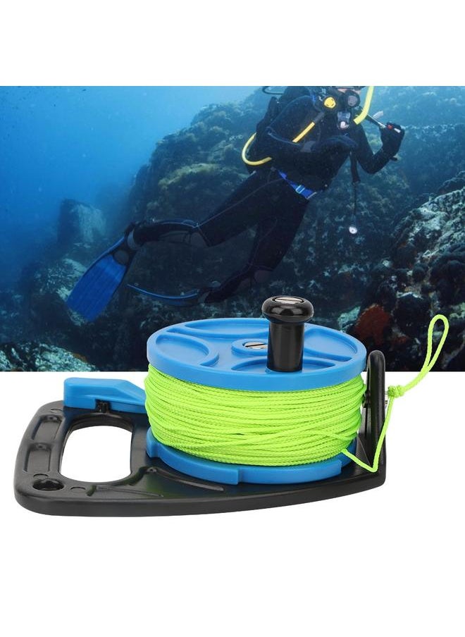 83m Plastic Spool Reel Cave Line Wheel with Thumb Stopper for Diving Snorkeling(blue)