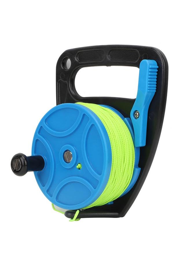 83m Plastic Spool Reel Cave Line Wheel with Thumb Stopper for Diving Snorkeling(blue)
