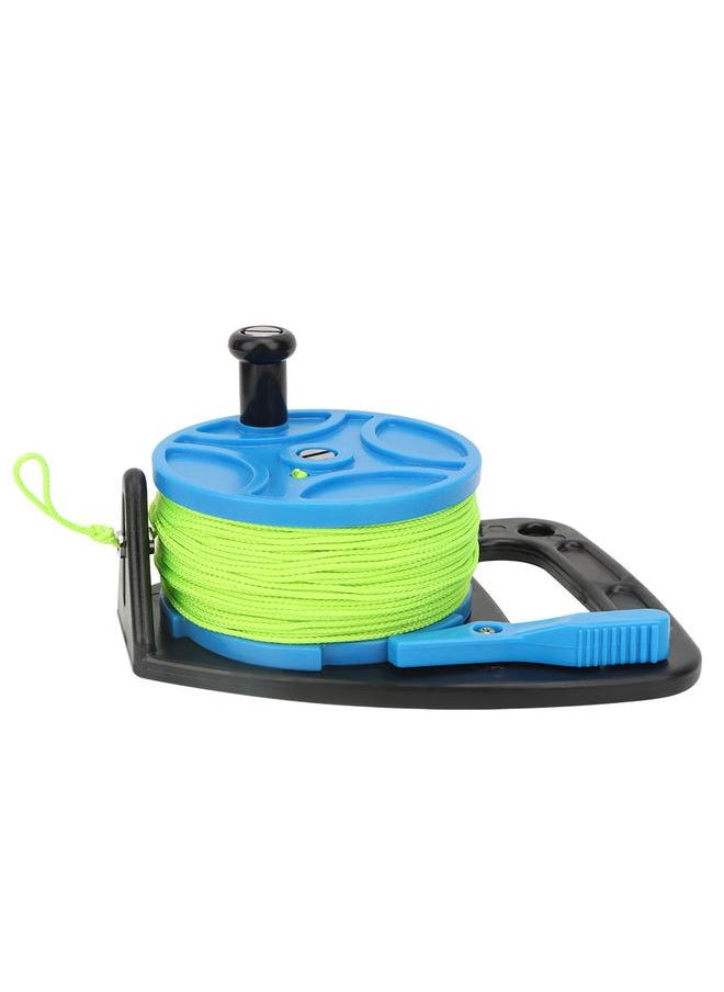 83m Plastic Spool Reel Cave Line Wheel with Thumb Stopper for Diving Snorkeling(blue)