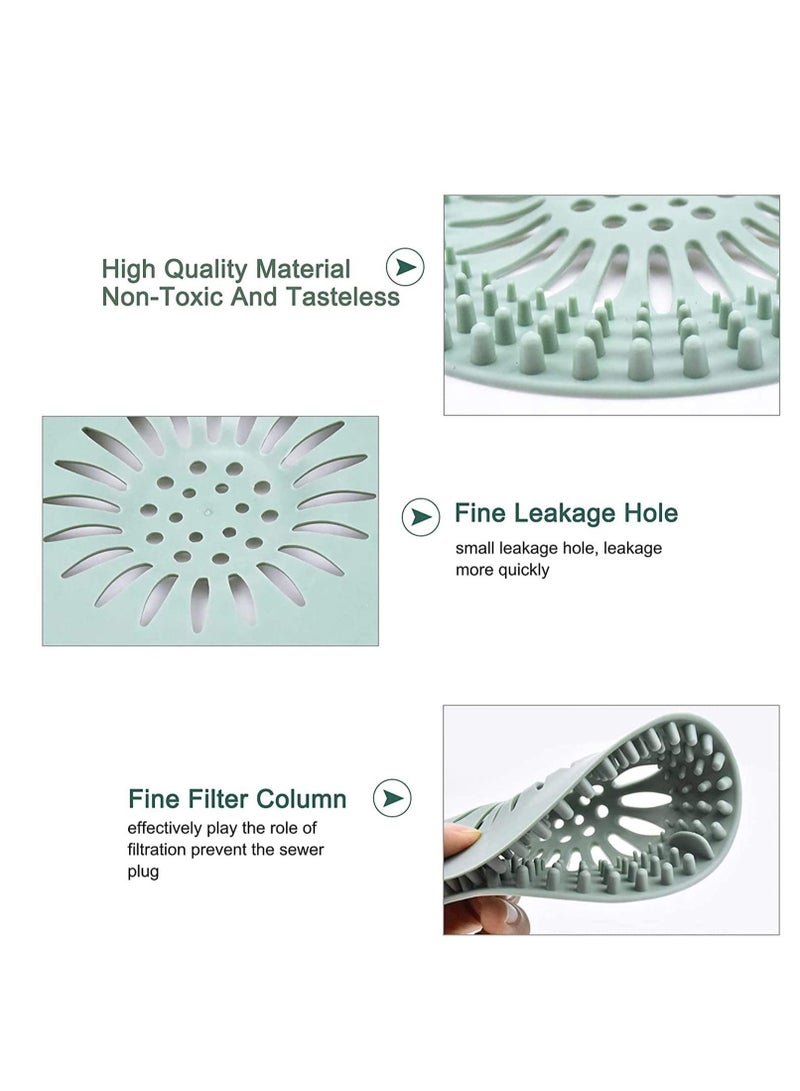 SYOSI Drain Hair Catcher Bathtub Stopper Silicone Shower Drain Covers Durable Silicone Hair Stopper Drain Protector Filter for Bathroom Bathtub and Kitchen Easy to Install and Clean 4Pcs - Image 5