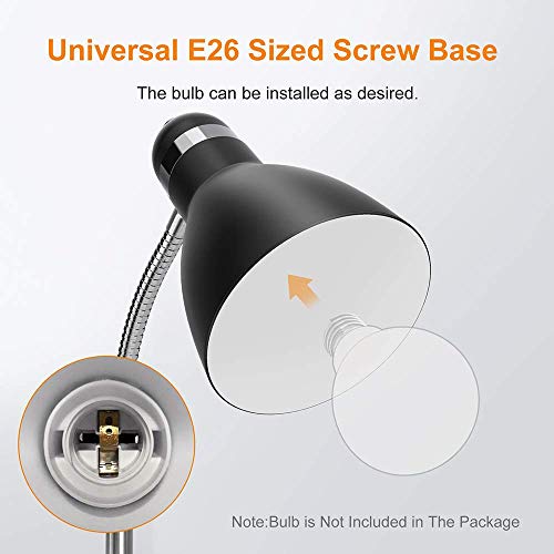 LEPOWER Floor Lamp, Metal Standing Lamp with Adjustable Gooseneck, Heavy Metal Base, Reading Pole Lamp for Office, Black Floor Lamps for Bedroom, Living Room - Image 3