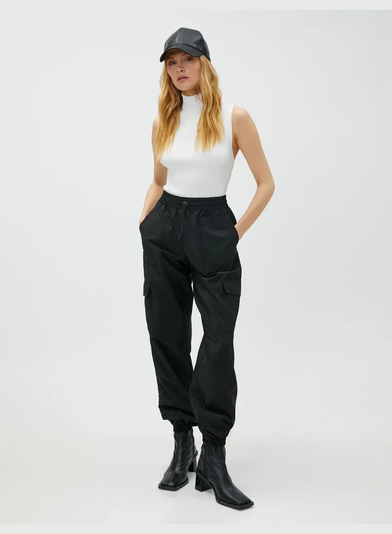 كوتون Turtleneck Tanktop Sleeveless