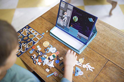 Petit Collage Outer Space Play Scene Mix and Match Magnetic Pieces, Ages 3+, 2 Scenes and 54 Pieces - Image 5