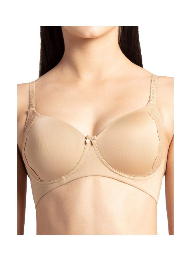JOCKEY Jockey 1816 Women Wire free Padded Soft Touch Microfiber Nylon Elastane Stretch Full Coverage Lace Styling Multiway T Shirt Bra - Image 5