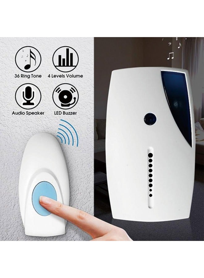 Wireless Smart Doorbell with Long-Range Remote Control – Wall-Penetrating, Elderly Call Button, One Transmitter and One Receiver - Image 2