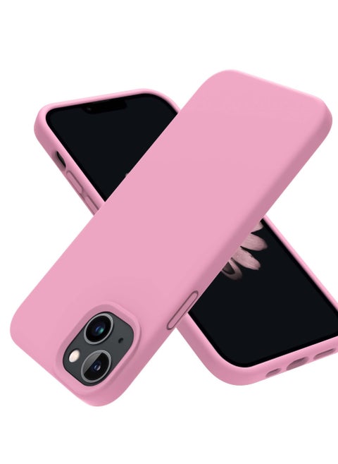Compatible with iPhone 13 Case, Liquid Silicone Full Body Protective Case with [Anti-Scratch] [Soft Microfiber Lining] [Camera Protective] for iPhone 13 6.1 inch, pink