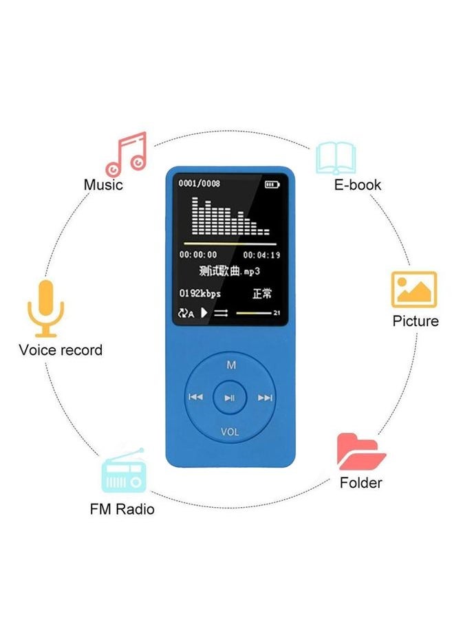 Generic - Fashion Portable LCD Screen FM Radio Video Games Movie MP3 MP4 Player Mini Walkman, Memory Capacity:4GB(White) - Image 1