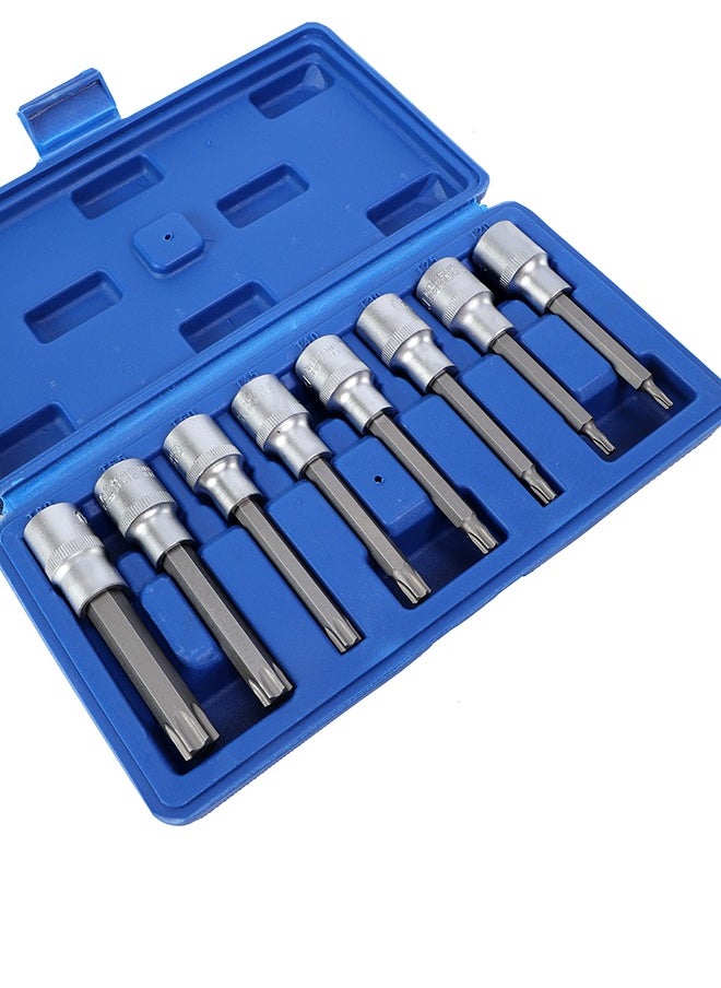 LAWAZIM - Torx Spline Socket Bit Set -8 Piece- Impact-Ready Heat-Treated Heavy-Duty Bits with Storage Case - Professional Automotive Bit Socket Set, Mechanics Tool Kit, for Vehicles, Trucks, and Engines - Image 1