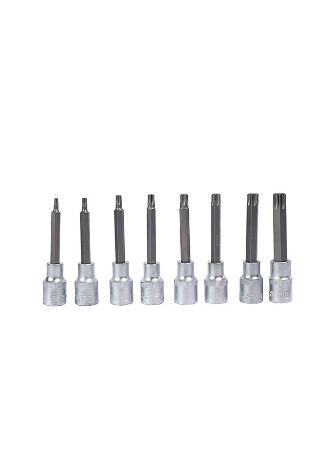 LAWAZIM - Torx Spline Socket Bit Set -8 Piece- Impact-Ready Heat-Treated Heavy-Duty Bits with Storage Case - Professional Automotive Bit Socket Set, Mechanics Tool Kit, for Vehicles, Trucks, and Engines - Image 1