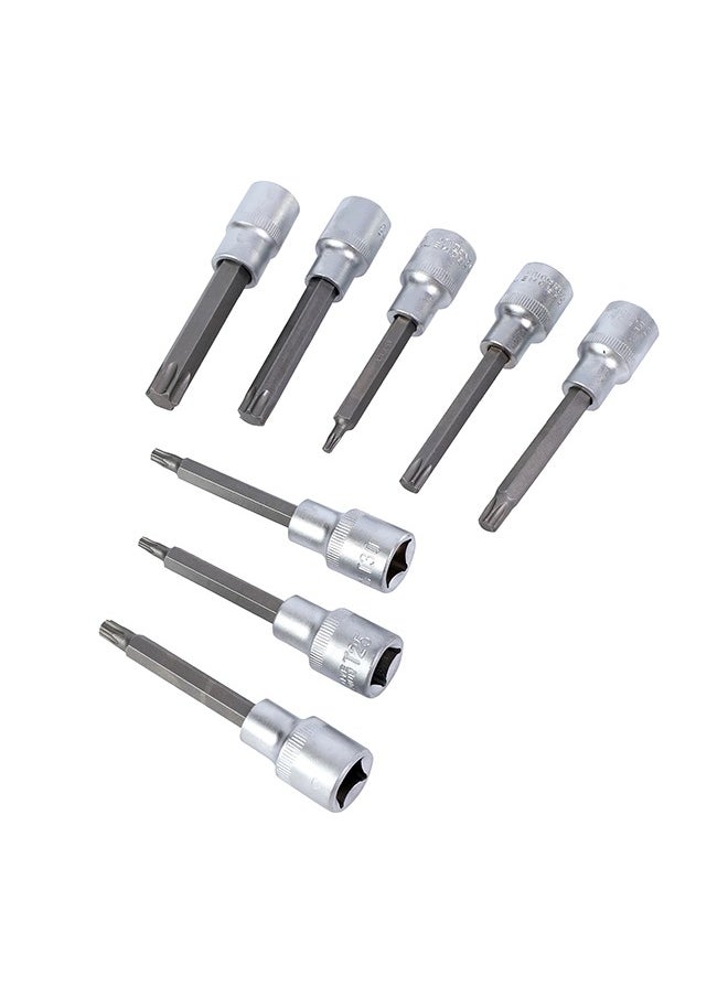 LAWAZIM - Torx Spline Socket Bit Set -8 Piece- Impact-Ready Heat-Treated Heavy-Duty Bits with Storage Case - Professional Automotive Bit Socket Set, Mechanics Tool Kit, for Vehicles, Trucks, and Engines - Image 1