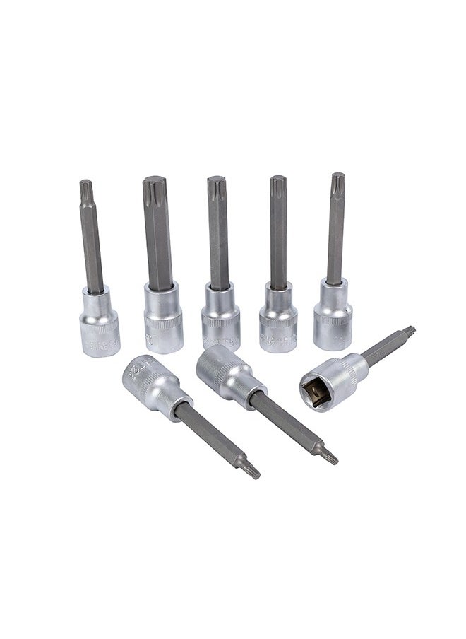 LAWAZIM - Torx Spline Socket Bit Set -8 Piece- Impact-Ready Heat-Treated Heavy-Duty Bits with Storage Case - Professional Automotive Bit Socket Set, Mechanics Tool Kit, for Vehicles, Trucks, and Engines - Image 1