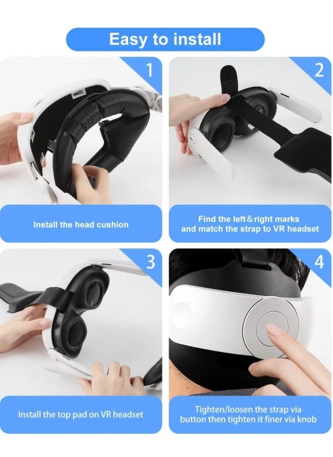 Generic - VR Head Strap for Meta/Oculus Quest 3 Head Strap, Head Strap Replacement for Enhanced Comfort and Playtime - Image 1