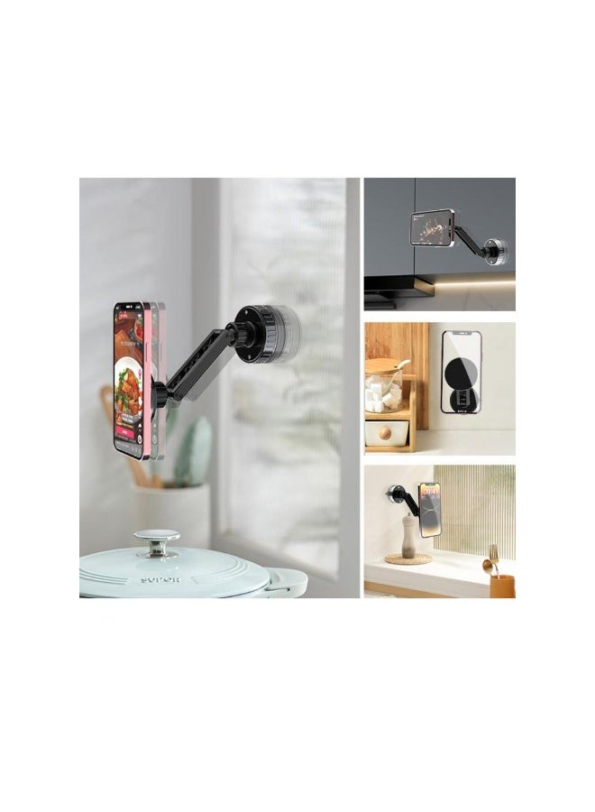 Porodo Blue Multi-Purpose Magnetic Phone Mount with Strong Suction, Flexible Viewing Angle & One-Handed Use - Image 3