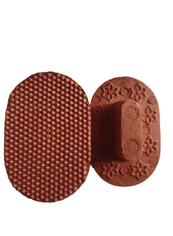 MALL SKY MALL Terracotta Best Natural Pumice Stone Foot Scrubber - Handmade Organic Clay, Eco-Friendly Dead Skin Remover (2) - Image 2