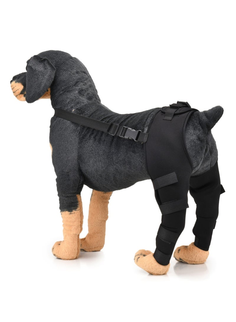 Dog Knee Brace for ACL/CCL Injuries,Torn Ligament,Pain Relief,Joint Warmth,Luxating Patella - Rear Leg Support,Both Legs,Black - Image 1
