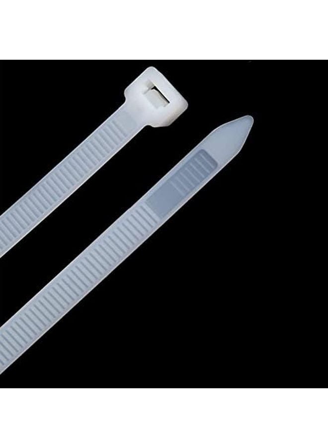 White Nylon Cable Ties 3X100MM Self Locking Wire Ties 100PCS For Home Office Garden - Image 1