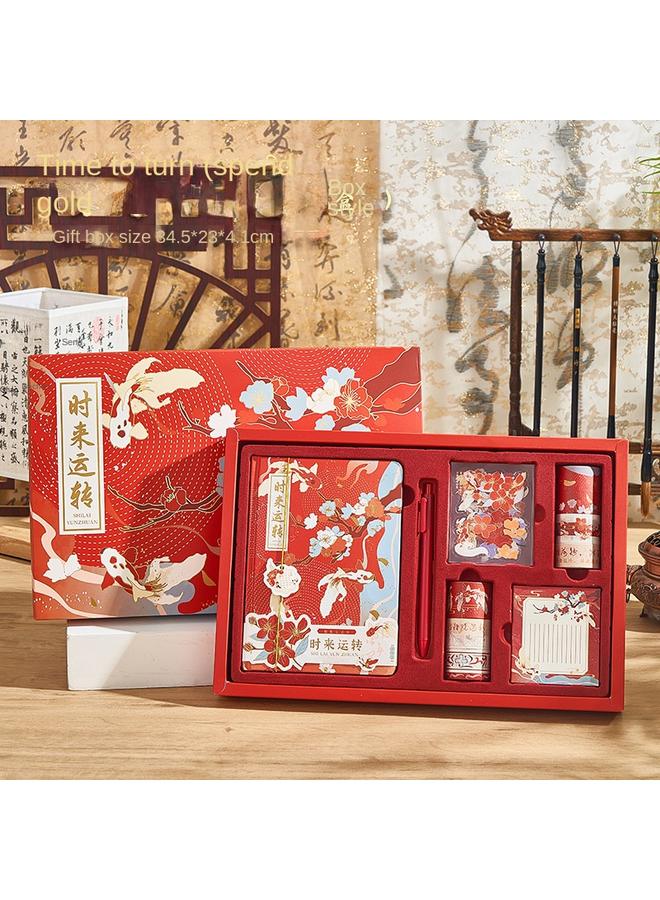 Bluejw Notebook Gift Box Suit New Forbidden City Wenchuang Chinese Style Koi Hand Account Gift Box Business Stationery - Image 1