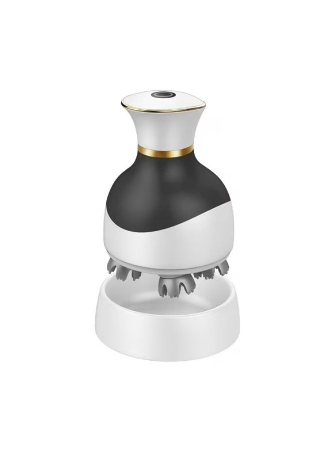 جهاز تدليك كهربائي ثلاثي الأبعاد قابل لإعادة الشحن للرأس والجسم B27 لفروة الرأس والرقبة والجسم بالكامل - لتخفيف الصداع، وإرخاء العضلات، وتحسين الدورة الدموية مع رؤوس تدليك من السيليكون وقاعدة شحن مغناطيسية - Image 1