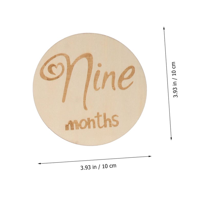 6 Wooden Discs For Baby Monthly Photo Props Newborn Growth Memory Photography - Image 3